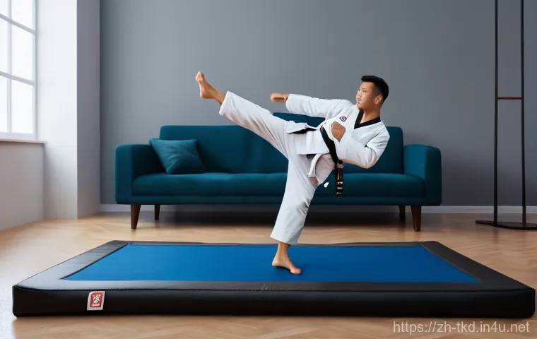 태권도 경기용 바닥재 정보 - Here are three detailed image generation prompts in English, adhering to all specified safety guidel...